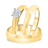 Photo of Jandi 1/2 ct tw. Lab Grown Diamond Round Solitaire Trio Set 14K Yellow Gold [BT1702Y-L045]