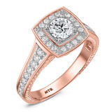 Photo of Kadia 1 1/4 ct tw. Lab Grown Diamond Round Solitaire Bridal Set 10K Rose Gold [BT1403RE-C000]