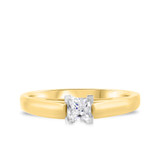 Photo of Jandi 1 ct tw. Lab Grown Diamond Princess Solitaire Diamond Engagement Ring 14K Yellow [BT1702YE-K095]