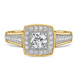 Photo of Kadia 1 1/4 ct tw. Lab Grown Diamond Round Solitaire Bridal Set 14K Yellow Gold [BT1403YE-C000]