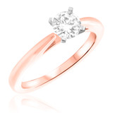 Photo of Azyan 1/2 ct tw. Lab Grown Diamond Round Solitaire Engagement Ring 14K Rose Gold [BT1703RE-L045]