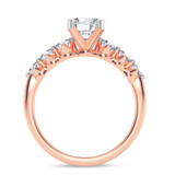 Photo of Oxley 2 ct tw. Lab Grown Diamond Round Solitaire Bridal Set 14K Rose Gold [BT1405RE-L095]