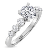 Photo of Oxley 2 ct tw. Lab Grown Diamond Round Solitaire Bridal Set 10K White Gold [BT1405WE-L095]