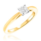 Photo of Azyan 1/2 ct tw. Lab Grown Diamond Round Solitaire Trio Set 10K Yellow Gold [BT1703YE-L045]