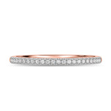 Photo of Harlowe 3/8 ct tw. Lab Grown Diamond Wedding Band Set 10K Rose Gold [BT1402RL]