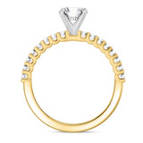 Photo of Prudence 1 1/5 ct tw. Lab Grown Diamond Round Solitaire Bridal Set 14K Yellow Gold [BT1406YE-L070]