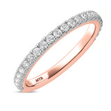 Photo of Kailani 1 1/2 ct tw. Lab Grown Diamond Round Solitaire Bridal Set 14K Rose Gold [BT1407RL]