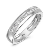Photo of Harlowe 3/8 ct tw. Lab Grown Diamond Wedding Band Set 14K White Gold [BT1402WM]