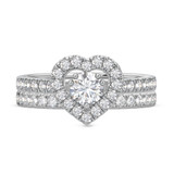 Photo of Kailani 1 1/2 ct tw. Lab Grown Diamond Round Solitaire Bridal Set 10K White Gold [BR1407W-C000]