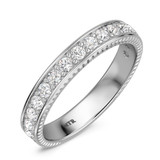 Photo of Kadia 1 1/4 ct tw. Lab Grown Diamond Wedding Band Set 14K White Gold [BT1403WM]