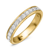Photo of Kadia 1 1/4 ct tw. Lab Grown Diamond Wedding Band Set 14K Yellow Gold [BT1403YM]
