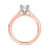 Photo of Samaria 1 1/5 ct tw. Lab Grown Diamond Round Solitaire Bridal Set 14K Rose Gold [BT1409RE-L070]