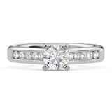 Photo of Samaria 1 1/5 ct tw. Lab Grown Diamond Round Solitaire Bridal Set 10K White Gold [BT1409WE-L070]