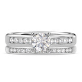 Photo of Samaria 1 1/5 ct tw. Lab Grown Diamond Round Solitaire Bridal Set 10K White Gold [BR1409W-L070]