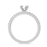 Photo of Keanu 1 ct tw. Lab Grown Diamond Round Solitaire Bridal Set 14K White Gold [BT1410WE-L045]