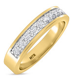 Photo of Oxley 1 1/8 ct tw. Lab Grown Diamond Wedding Band Set 10K Yellow Gold [BT1405YM]