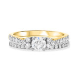 Photo of Dothan 1 1/10 ct tw. Lab Grown Diamond Round Solitaire Bridal Set 14K Yellow Gold [BR1414Y-C000]