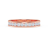 Photo of Lesha 2 1/5 ct tw. Lab Grown Diamond Round Solitaire Bridal Set 14K Rose Gold [BT1416RL]