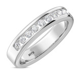 Photo of Samaria 1 1/10 ct tw. Lab Grown Diamond Wedding Band Set 14K White Gold [BT1409WM]