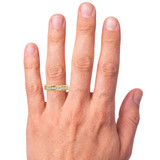 Photo of Samaria 1 1/10 ct tw. Lab Grown Diamond Wedding Band Set 14K Yellow Gold [BT1409YM] [HT-2]