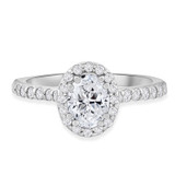 Photo of Soban 1 1/2 ct tw. Lab Grown Diamond Oval Solitaire Bridal Set 10K White Gold [BT1417WE-C000]