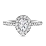 Photo of Adeola 1 1/10 ct tw. Lab Grown Diamond Pear Solitaire Bridal Set 14K White Gold [BT1418WE-C000]