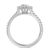 Photo of Adeola 1 1/10 ct tw. Lab Grown Diamond Pear Solitaire Bridal Set 14K White Gold [BT1418WE-C000]