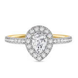 Photo of Adeola 1 1/10 ct tw. Lab Grown Diamond Pear Solitaire Bridal Set 14K Yellow Gold [BT1418YE-C000]