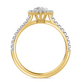 Photo of Adeola 1 1/10 ct tw. Lab Grown Diamond Pear Solitaire Bridal Set 14K Yellow Gold [BT1418YE-C000]