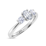 Photo of Amari 3/4 ct tw. Lab Grown Diamond Oval Solitaire Bridal Set 10K White Gold [BT1419WE-C000]