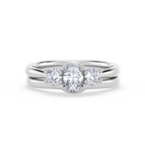 Photo of Amari 3/4 ct tw. Lab Grown Diamond Oval Solitaire Bridal Set 14K White Gold [BR1419W-C000]
