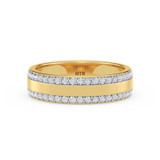 Photo of Nikau 1 ct tw. Lab Grown Diamond Wedding Band Set 14K Yellow Solid Gold [BT1411YM]
