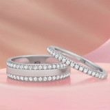 Photo of Nikau 1 ct tw. Lab Grown Diamond Wedding Band Set 14K Yellow Solid Gold [WB1411Y]