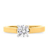 Photo of Aitamah 1/2 ct tw. Lab Grown Diamond Round Solitaire Bridal Set 14K Yellow Gold [BT1700YE-L045]