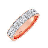 Photo of Gedel 1 1/2 ct tw. Lab Grown Diamond Wedding Band Set 14K Rose Gold [BT1415RM]