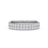 Photo of Gedel 1 1/2 ct tw. Lab Grown Diamond Wedding Band Set 10K White Gold [BT1415WM]
