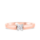 Photo of Jandi 3/4 ct tw. Lab Grown Diamond Princess Solitaire Bridal Set 14K Rose Gold [BT1702RE-K070]