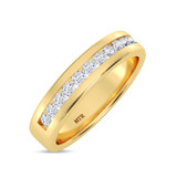 Photo of Lesha 1 1/4 ct tw. Lab Grown Diamond Wedding Band Set 10K Yellow Gold [BT1416YM]