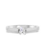 Photo of Jandi 3/4 ct tw. Lab Grown Diamond Princess Solitaire Bridal Set 14K White Gold [BT1702WE-K070]