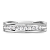 Photo of Adeola 3/4 ct tw. Lab Grown Diamond Wedding Band Set 10K White Gold [BT1418WM]
