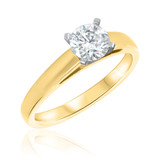 Photo of Jandi 1 ct tw. Lab Grown Diamond Round Solitaire Bridal Set 10K Yellow Gold [BT1702YE-L095]