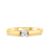 Photo of Jandi 1/2 ct tw. Lab Grown Diamond Princess Solitaire Diamond Bridal Ring Set 14K Yellow Gold [BT1702YE-K045]