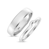 Photo of Amari Wedding Band Set 14K White Gold [WB1419W]
