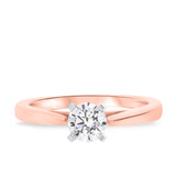 Photo of Azyan 1/2 ct tw. Lab Grown Diamond Round Solitaire Bridal Set 10K Rose Gold [BT1703RE-L045]