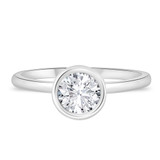 Photo of Hazel 3/4 ct tw. Lab Grown Diamond Round Solitaire Engagement Ring 10K White Gold [BT1401WE-L070]