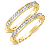 Photo of Marline 3/8 ct tw. Lab Grown Diamond Same Sex Ladies Band Set 10K Yellow Gold [WL1404Y]