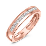 Photo of Harlowe 1 ct tw. Lab Grown Diamond Round Solitaire Trio Set 10K Rose Gold [BT1402RM]