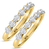 Photo of Oxley 1 1/10 ct tw. Lab Grown Diamond Same Sex Ladies Band Set 10K Yellow Gold [WL1405Y]