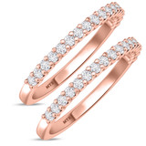 Photo of Prudence 1/2 ct tw. Lab Grown Diamond Same Sex Ladies Band Set 10K Rose Gold [WL1406R]