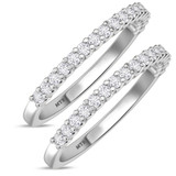 Photo of Prudence 1/2 ct tw. Lab Grown Diamond Same Sex Ladies Band Set 10K White Gold [WL1406W]